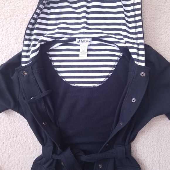 Black Short Sleeve Utility Jacket Hoodie Sweater - Picture 4 of 9